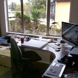 Illustrator Jeremy Kyle's workstation