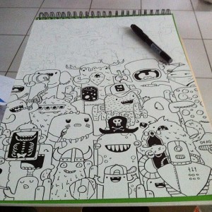 Monsters doodle art and handmade illustrated wearables with Samnuts (Interview)