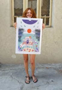 From illustration to running your own shop - Interview with freelance illustrator Ana Banica. Wall deco art stickers