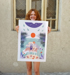 From illustration to running your own shop - Interview with freelance illustrator Ana Banica. Wall deco art stickers